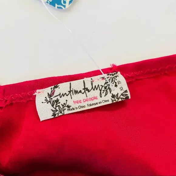 Free People | Deep V Lace Bandeau Top Raspberry NWT XS - Picture 8 of 11